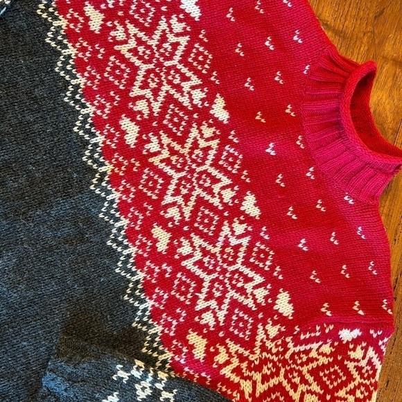 Sonoma Roll Neck Wool Blend Snowflake Sweater Boxy Cut / Xlarge - Picture 3 of 10